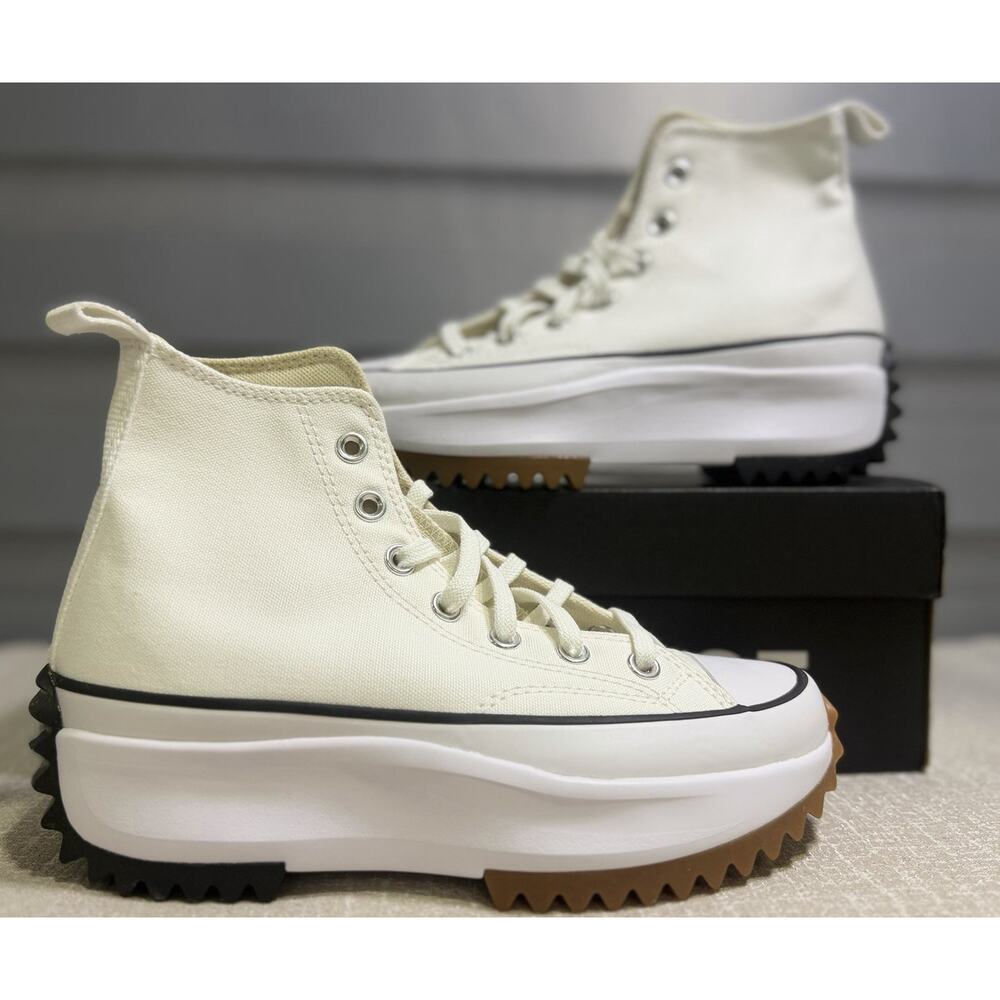 CONVERSE RUN STAR HIKE PLATFORM HI MEN'S SIZE 5.5 WOMEN'S 7 WHITE GUM 166799C